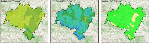 Prognoza jakości powietrza dla Dolnego Śląska, 2016-10-20 16:00