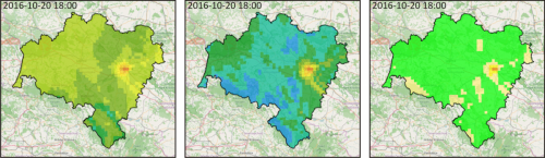 Prognoza jakości powietrza dla Dolnego Śląska, 2016-10-20 18:00