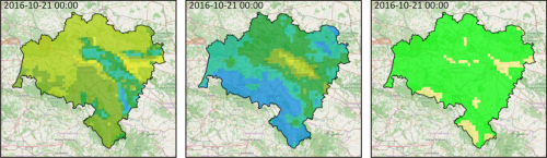 Prognoza jakości powietrza dla Dolnego Śląska, 2016-10-21 00:00